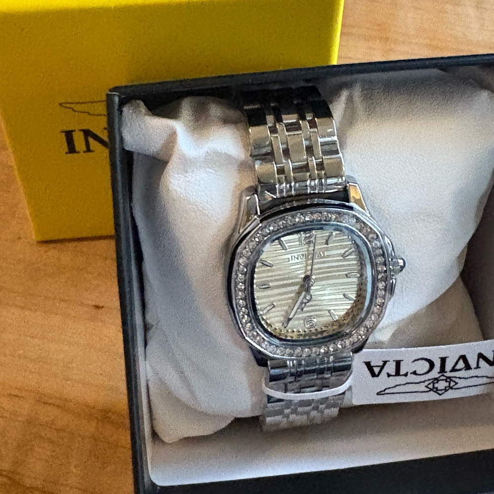 Invicta Wildflower 69390 Gold and Silver Watch with Crystal Details